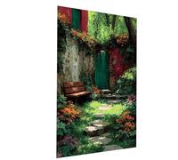 Peinture Numero Adulte, Coloriage par Numero Adulte Arbre, Paysage Kit Peinture avec Toile 35 x 50 cm Pinceaux Peinture Acrylique Set, DIY Couleur Paint by Numbers pour Decoration Maison Model-08256