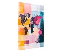 Peinture Numero Adulte, Coloriage par Numero Adulte Carte du monde, Paysage Kit Peinture avec Toile 30 x 40 CM Pinceaux Peinture Acrylique Set, DIY Paint by Numbers pour Decoration Maison Model-07031