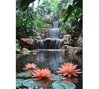 Peinture Numero Adulte, Coloriage Par Numero Adulte, Loisirs Créatifs Adultes Enfant Débutants, Kit à L'huile sur Toile, Idée Cadeau pour Madame 70x100cm (Sans Cadre) L'étang Eau du ruisseau U-28