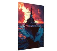 Peinture Numero Adulte, Coloriage par Numero Adulte Navire de guerre, Mer Kit Peinture avec Toile 100x135 CM Pinceaux Peinture Acrylique Set, DIY Paint by Numbers pour Decoration Maison Model-06479