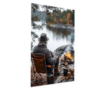 Peinture Numero Adulte, Coloriage par Numero Adulte Pêche, Paysage Kit Peinture avec Toile 50x70 cm Pinceaux Peinture Acrylique Set, DIY Couleur Paint by Numbers pour Decoration Maison Model-08564