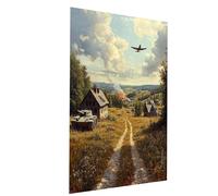 Peinture Numero Adulte, Coloriage par Numero Adulte Réservoir, Avion Kit Peinture avec Toile 40 x 55cm Pinceaux Peinture Acrylique Set, DIY Couleur Paint by Numbers pour Decoration Maison Model-01759