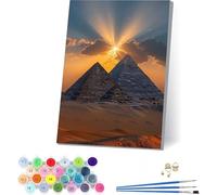 Peinture Numero Adulte Coucher De Soleil, Peinture par Numero Adulte DéSert, DIY Loisirs Créatifs Adultes, Paint by Numbers Kits avec Peintures et Pinceaux, Décoration Murale Cadeau 80x110cm J-6141