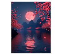Peinture Numero Adulte Coucher de soleil, Toile Peinture Numero Enfant Débutants Rêve, Canevas Kit Complet Adulte 135x100Cm Avec Pinceaux et Acrylique, DIY Paint by Numbers, Decoration Murale LSJ-2982