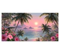 Peinture Numero Adulte Coucher soleil Activité Manuelle Enfant Loisirs Créatifs Coloriage Numerote Paysage Diy Kit Tableau Peinture Sur Toile Numero d'art Cheerful Painting 100x200cm Sans Cadre u-9300