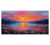 Peinture Numero Adulte Coucher soleil Activité Manuelle Enfant Loisirs Créatifs Coloriage Numerote Paysage Diy Kit Tableau Peinture Sur Toile Numero d'art Cheerful Painting 35x70cm Sans Cadre u-9315