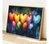 Peinture Numero Adulte Couleur Amour Peinture Kits de Loisirs Créatifs Adultes Enfant, Bricolage Acryliques Peintures Kits, Creatif Toile Peinture, Halloween Noel Decoration Maison 35x25cm Q-o-278