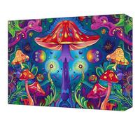 Peinture Numero Adulte Couleur Champignon Loisirs Créatifs Adultes DIY Peinture Enfant Kit, Avec Pinceau and Peinture Acrylique de Haute Qualité, Coloriage par Numero Art Peintures Kit 40x50cm T-86