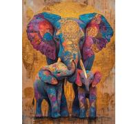 Peinture Numero Adulte Couleur Paint by Numbers 20x30cm Coloriage Adulte Numéroté éLéPhant DIY Kit Creatif Adultes Peinture Toile Peintures Acrylique pour Décoration Maison Cadeau, Sans Cadree S-32