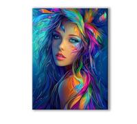 Peinture Numero Adulte Couleur, Peinture Numero Adulte avec Cadre 20x30cm, 5D DIY Chiffre Paint by Numbers avec 3 Pinceaux et Peintures Acryliques, Loisirs Créatifs Adultes Decoration Murale 0R-12