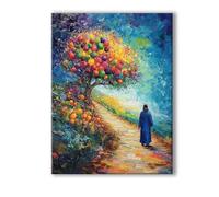 Peinture Numero Adulte Couleur, Peinture Numero Adulte avec Cadre 45x60cm, 5D DIY Arbre Paint by Numbers avec 3 Pinceaux et Peintures Acryliques, Loisirs Créatifs Adultes Decoration Murale 0R-13