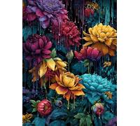 Peinture Numero Adulte Couleur Peinture Numero Enfant, Activité Manuelle Adulte Paint By Numbers Fleurs DIY Creatif Toile Peintures à L'huile pour Décoration Murale Cadeau 20x30cm Sans Cadre S-63