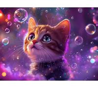 Peinture Numero Adulte Dessin animé chat Kits de Peinture au Numéro avec 3 Pinceaux et Pigment Acrylique, DIY Activité Manuelle Adulte Numéro d'Art 50x70cm pour Decoration Maison Cadeau Femme L0-241