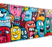 Peinture Numero Adulte Dessin animé Peinture par Numero Enfant Abstrait,DIY Adulte Loisirs Créatifs Peintures à l'huile Kits avec Cadre Acryliques Peintures et Pinceaux,Femme Cadeaux 40x80cm LE-169