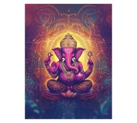 Peinture Numero Adulte Dieu éléphant, Toile Peinture Numero Enfant Débutants Inde, Canevas Kit Complet Adulte 95x70Cm Avec Pinceaux et Acrylique, DIY Paint by Numbers pour Decoration Murale LSJ292