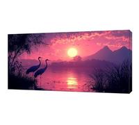 Peinture Numero Adulte, DIY Peinture Numero Animaux Coucher de soleil, Coloriage Par Numéro Adultes, Paint by Numbers Kit Loisirs Créatifs Adultes, Decoration Chambre Murale Cadeau 60x120cm zy-257