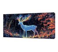 Peinture Numero Adulte, DIY Peinture Numero Cerf Fantaisie, Coloriage Par Numéro Adultes, Paint by Numbers Kit Loisirs Créatifs Adultes, Decoration Chambre Murale Cadeau 25x50cm (Sans Cadre) zy-366