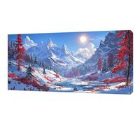 Peinture Numero Adulte, DIY Peinture Numero Hiver Arbre, Coloriage Par Numéro Adultes, Paint by Numbers Kit Loisirs Créatifs Adultes, Canevas Peintures Decoration Chambre Murale Cadeau 60x120cm zy-202