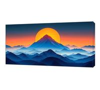 Peinture Numero Adulte, DIY Peinture Numero Montagne Coucher de soleil, Coloriage Par Numéro Adultes, Paint by Numbers Kit Loisirs Créatifs Adultes, Decoration Chambre Murale Cadeau 60x120cm zy-284