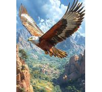Peinture Numero Adulte Eagle Peinture Numéro Animal Activite Manuelle Adulte Canevas Kit Complet Paint by Numbers DIY Canevas Painting Art Creatif pour Decora, Cadeau Femme 80x120cm Sans Cadre 9-88O8