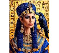 Peinture Numero Adulte, Egypte Peinture par Numero Adulte Enfants DIY Paint by Numbers Femme avec Pigment Acrylique et Pinceaux, Kit de Loisirs Créatifs pour Decoration Maison 70x95cm Sans Cadre 0-75
