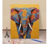 Peinture Numero Adulte éLéPhant Peinture par Numero Abstrait Paint by Numbers, Loisir Creatif Adulte DIY Kit Creatif Couleur Canevas Painting pour Cadeau Femme Décoration Sans Cadre 30x40cm V-D458N