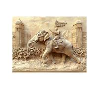 Peinture Numero Adulte Éléphant Toile Peinture par Numero Enfant Débutant avec Couleur Toile Guerre 60x80cm Loisirs Créatifs Adultes Paint by Numbers pour Decoration Maison Cadeau Femme LZYH-9893