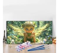 Peinture Numero Adulte Elfe Peinture par Numero Adulte, Activité Manuelle Kit Créatif DIY Creatif Toile Numéro d'Art Complet,Painting by Numbers Automne Chambre Décoration Murale 30x60cm Mignon G8-301