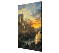 Peinture Numero Adulte Enfant Italie, Venise Paint by Numbers avec Chevalet, DIY Numéro D'Art Peintures Kits, Loisirs Créatifs Adultes Débutants Pour la Décoration de la Maison Cadeau, 30x60cm,d268k