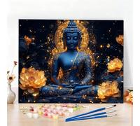 Peinture Numero Adulte Fantaisie Peinture par Numero Adulte Zen Activité Manuelle Complet Kit Bricolage Loisirs Créatifs Adultes Débutant avec Acrylique et Pinceaux, Décoration Noel 70x100cm W6-537