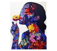 Peinture Numero Adulte Femme Coloriage par Numero Adulte Abstrait, Activité Manuelle Enfant avec Peinture Acrylique y Pinceaux Toiles 40x30 CM DIY Paint by Numbers, Decoration Maison Cadeau model-6785