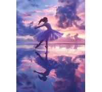 Peinture Numero Adulte femme danseurs Peinture par Numero Adulte pour Débutants, Peinture sur Toile avec 3 Pinceaux et des Peintures Acryliques, Cadeau pour Femmes et pour Décoration 30X40 CM J0-504