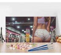 Peinture Numero Adulte Femme Peinture Numero Enfant Sportif Painting by Numbers, DIY Loisir Creatif Adulte Couleur Canevas Travaux Manuels, Décoration Murale Cadeau Femme Sans Cadre 60x120cm 0-NA75