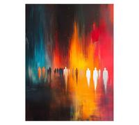 Peinture Numero Adulte FigureArt Coloriage par Numero Adulte Abstrait, Activité Manuelle Enfant avec Peinture Acrylique y Pinceaux Toiles 55x40 cm, DIY Paint by Numbers, Decoration Maison model-7756