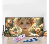 Peinture Numero Adulte Fille Peinture par Numero Adulte Activité Manuelle Kit Créatif DIY Creatif Toile Numéro d'Art Complet,Painting by Numbers Automne Chambre Décoration Murale 90x180CM Fleur G8-723