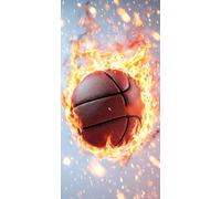 Peinture Numero Adulte Flammes et basket ball, DIY Peinture Acrylique pour Débutants, Loisirs Créatifs Adultes Activité Manuelle, Peinture par Décoration Murale et Cadeaux Pour La Maison 50x100cm a372