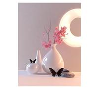 Peinture Numero Adulte Fleur Coloriage par Numero Adulte Plante, Activité Manuelle Enfant avec Peinture Acrylique y Pinceaux Toiles 55x40 Cm, DIY Paint by Numbers, Decoration Maison Cadeau model-7274