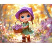 Peinture Numero Adulte, Fleur Fille Peinture par Numéros pour Adultes Débutants, Activité Manuelle Enfant, Coloriage par Numero, Loisir Creatif Adulte, la Décoration de la Maison Cadeau 20x30cm H-183