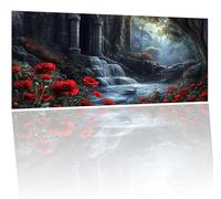 Peinture Numero Adulte fleur forêt, DIY Peinture Acrylique pour Adultes Enfants Débutants Facile sur Toile, Grand Peintures a l'huile Kits 30x60cmavec 3 Pinceaux et Peintures pour Décor Cadeaux Y-150