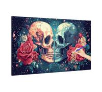 Peinture Numero Adulte Fleur, Kits de Peinture Numero Enfant Squelette, DIY Paint by Numbers Activite Manuelle Adulte, Painting by Numbers Kit Débutants pour Decoration Chambre Murale 220x100cm Q-6