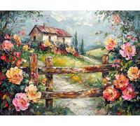 Peinture Numero Adulte, Fleur Pastorale Peinture par Numéros pour Adultes Débutants, Activité Manuelle Enfant, Coloriage par Numero, Loisir Creatif Adulte, la Décor de la Maison Cadeau 70x90cm H-208