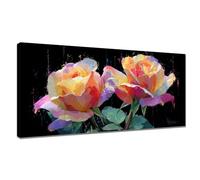 Peinture Numero Adulte Fleur, Peinture Numero Coloré Paint by Numbers Grand Format XXL 35x70cm, Loisirs Créatifs Adultes Avec Pinceaux et Pigment Acrylique pour Deco Murale, Cadeau Femme Y3-1007