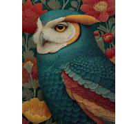 Peinture Numero Adulte Fleur Peinture Numero Enfant, Activité Manuelle Adulte Paint By Numbers Hibou DIY Creatif Toile Peintures à L'huile pour Décoration Murale Cadeau Femme 20x30cm Sans Cadre S-17