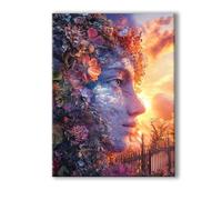 Peinture Numero Adulte Fleur Peinture Numero Enfant avec Cadre 30x40cm Toile, Kit Creatif Adulte avec Peintures Acryliques et 3 Pinceaux, Paint by Numbers Chiffre pour Decoration Maison Automne 0R-305