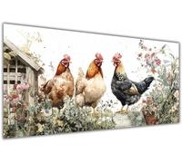 Peinture Numero Adulte Fleur Peinture Numero Enfant Coq Paint by Numbers for Adults, DIY Kit Toile Painting Acrylique Loisirs Créatifs Activité Manuelle Décoration Maison 30x60cm Sans Cadre-KL503