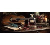 Peinture Numero Adulte Fleur, Peinture Numero Enfant Kits Guitare, DIY Loisirs Créatifs Adultes Débutants avec Pinceaux et Pigment Acryliques, Cadeau Homme, Hiver Decoration Murale, 110x50cm 2-4247