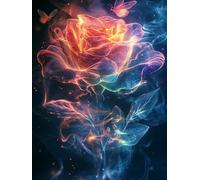 Peinture Numero Adulte Fleur Peinture Numéro Papillon Activite Manuelle Adulte Canevas Kit Complet Paint by Numbers DIY Canevas Painting Creatif pour Decora, Cadeau Femme 80x120cm Sans Cadre 0-6675