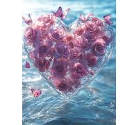 Peinture Numero Adulte Fleur Peinture Numéro Papillon Activite Manuelle Adulte Canevas Kit Complet Paint by Numbers DIY Canevas Painting Art Creatif pour Decora, Cadeau Femme 30x40cm Sans Cadre S-29K4