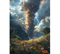 Peinture Numero Adulte Fleur, Peinture Numero Paysage, DIY Activité Manuelle Adulte, Paint by Numbers Kit avec Pinceaux et Acryliques, Painting by Numbers pour Decoration Maison Cadeau 20x30cm 0-1503