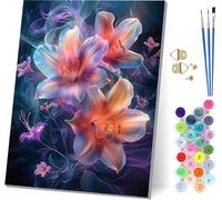 Peinture Numero Adulte Fleur, Peinture Numero PsychéDéLique, DIY Activité Manuelle Adulte, Paint by Numbers for Adults Kits avec Pinceaux et Peintures, Pour Décoration Maison Cadeau 100x130cm L-6809